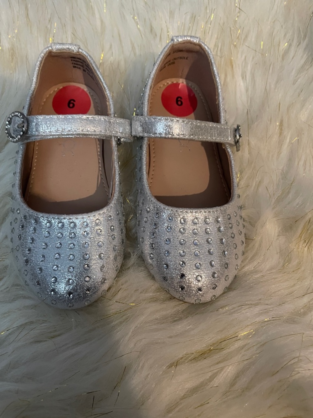 Sugar Silver Glitter Mary Jane Dress Shoes
